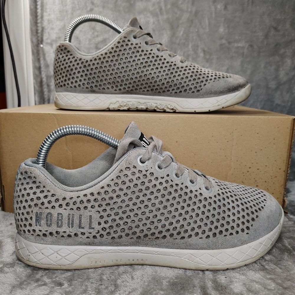 Nobull Training Shoes Mesh‎ Suede Womens 9 Mens Size 7.5 Gray Crossfit Sneakers